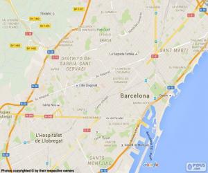 Puzzle Χάρτης Βαρκελώνης